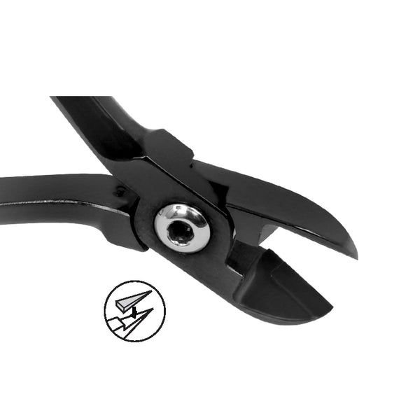 Hard Wire Cutter Angle 15 Degree, Black Titan Coated , Orthodontic Cutter